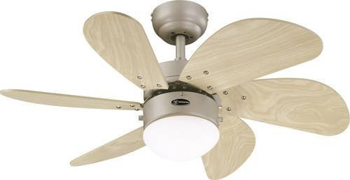 Westinghouse Turbo Swirl Deckenventilator in Titan mit Opalmilchglas und Zugkette, Durchmesser: 76 cm, Höhe: 38 cm - Bild 1