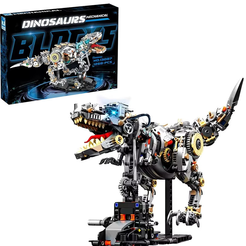 AMAZINGBLOKS Dinosaurier Mechanisches T-Rex-Modell, Baukasten, 1268 Teile - Bild 2