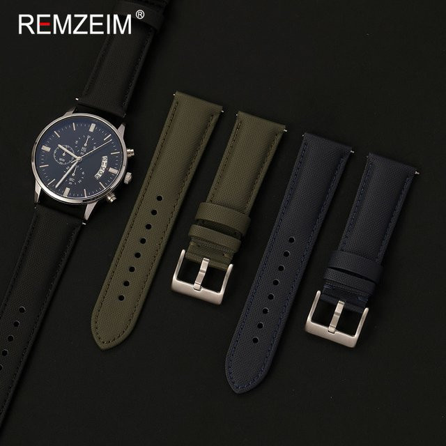 REMZEIM Uhrenarmband Nylon-Silikon, Herren, 20mm, 22mm - Bild 1