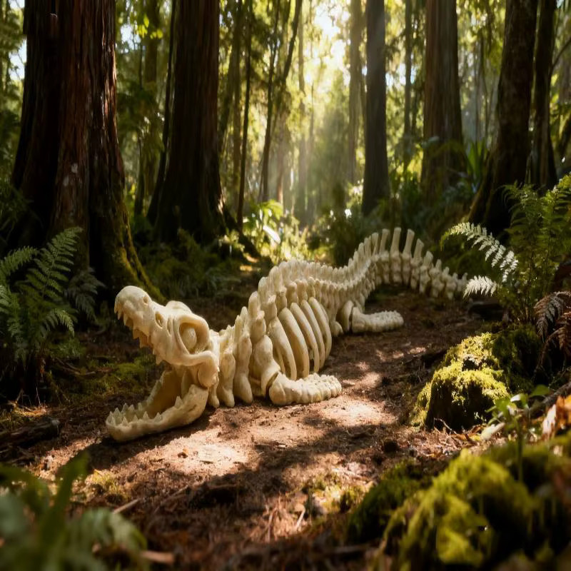 Realistische Mosasaurus-Skelett-Replik von Hoeaden als Dinosaurier-Modell zur Dekoration deines Aquariums - Bild 2