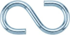S-Haken Art. 45 aus Stahl von Industrial Quality Supplies, galvanisch verzinkt, Farbe: Silber, Höhe: 50 mm - Bild 1