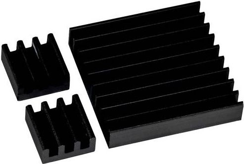 Joy-it RB-heatsink-B Passives Kühlkörper-Set für Raspberry Pi, Banana Pi, ASUS Tinker Board und Radxa in Schwarz - Bild 1