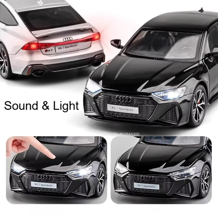 caipo RS7 R8 V10 Sportwagen Modell, Spielzeug, Maßstab 1:24, Metall, mit Licht und Sound - Bild 4