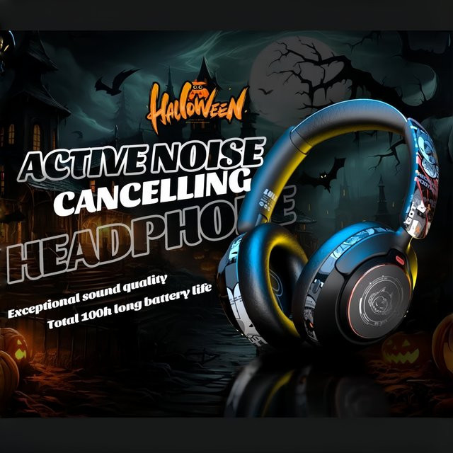 HAAYOT ANC Hybrid Active Noise Cancelling Over-Ear Kopfhörer mit Bluetooth 5.4 und Mikrofon in Schwarz - Bild 1