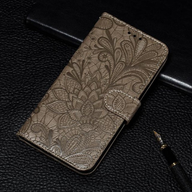 Lederne Flip Brieftasche als Schutzhülle für Samsung Galaxy Modelle in Grau - Bild 1