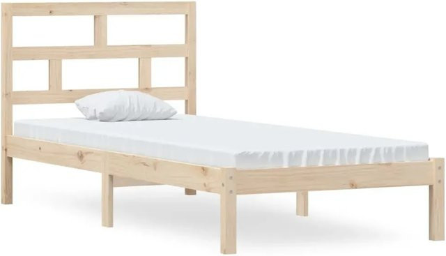 vidaXL Massivholzbett aus Kiefer in Braun oder Weiß, B/T/H: 90 x 200 cm - Bild 1