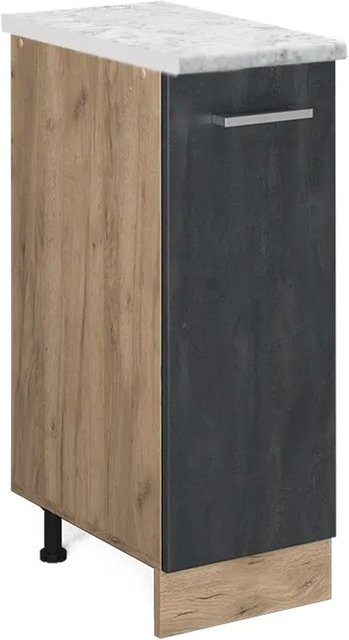 Vicco Apothekerschrank R-Line Medizinschrank in Schwarz Beton Marmor, Breite: 30 cm - Bild 1
