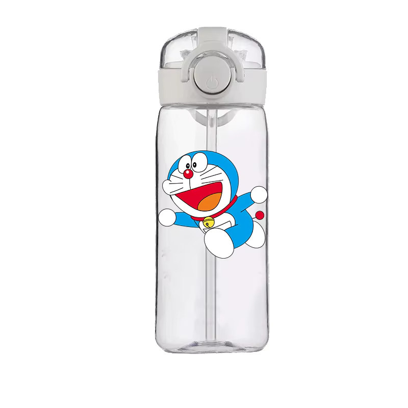Bandai Doraemon Plastikbecher mit Strohhalm, 400ml - Bild 1