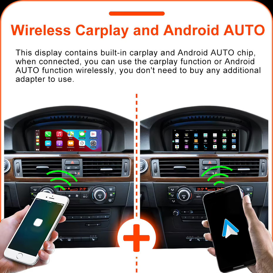 Wondefoo Android 15 Autoradio für BMW E60 E61 E63 E64 E90 E91 3/5 Serie mit 12GB RAM, 256GB Speicher, Snapdragon 8-Kern Prozessor, Bluetooth, GPS, 4G LTE und Wireless Carplay/Android Auto in Schwarz - Bild 6
