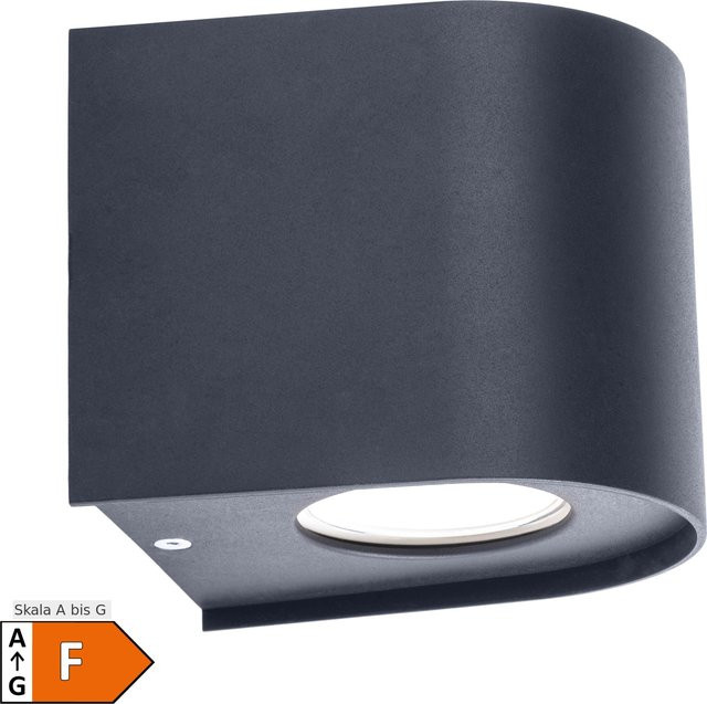 Näve LED Außenwandleuchte ALECTO in Schwarz aus Metall und Kunststoff - Bild 1