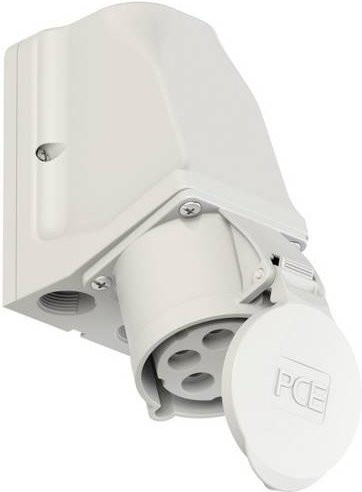 PC Electric Shark 925-1 CEE Wandsteckdose 32A 5polig IP44 Weiß - Bild 1