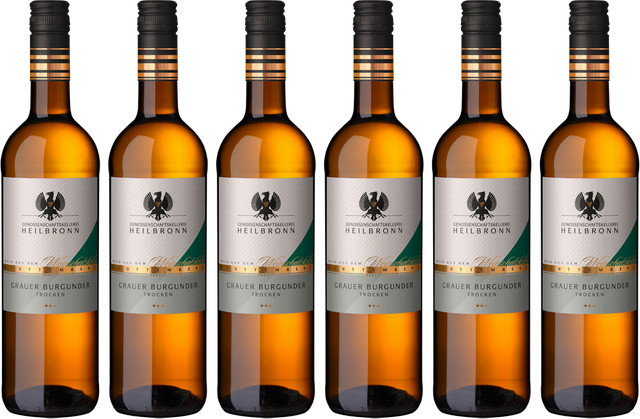 Württembergische WZG Grauburgunder QbA trocken Weißwein 6 x 0,75 l - Bild 1