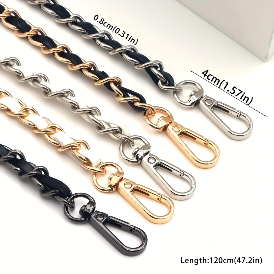 Yuchains Geldbörsen-Kettenriemen, 47 Zoll, Metallschnalle - Bild 3