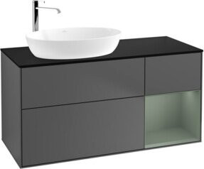 V&B Waschtischunterschrank Finion in Anthrazit, Breite: 120 cm, Tiefe: 50,1 cm, Höhe: 50,1 cm - Bild 1