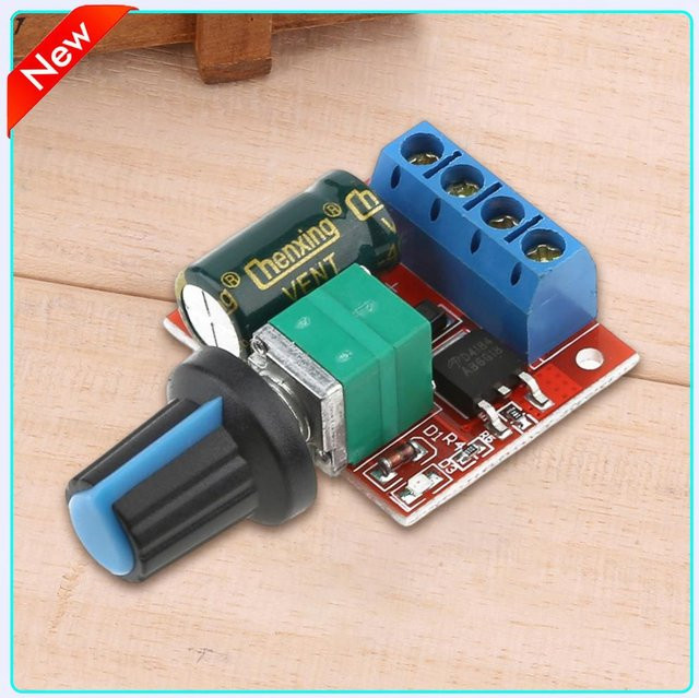 DC 5A 5-35V Spannungsregler PWM Drehzahlregler für DC Motoren und LED Dimmer - Bild 1