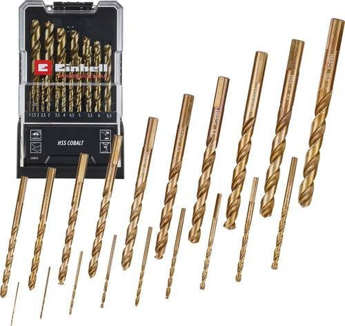 Einhell HSS-Co Metall-Spiralbohrer-Set aus Edelstahl in Gold, 9-teilig (1 mm bis 4,5 mm) - Bild 1