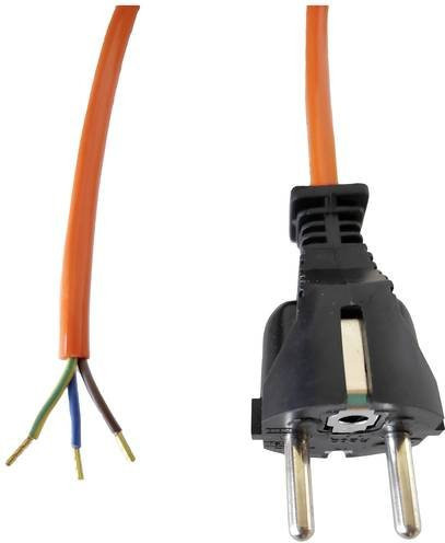 HELU Strom Netzkabel Orange 3m - Bild 1