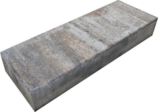 EHL Blockstufe Muschelkalk-Nuanciert in Grau, B/T/H: 100 x 35 x 15 cm - Bild 1