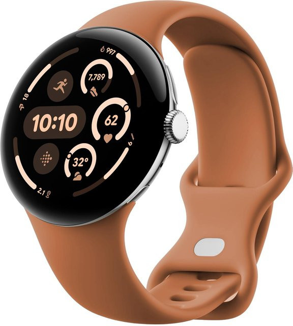 ICH LIEBE LUO Uhrenarmband Silikon, braun, 45 mm, Unisex - Bild 1