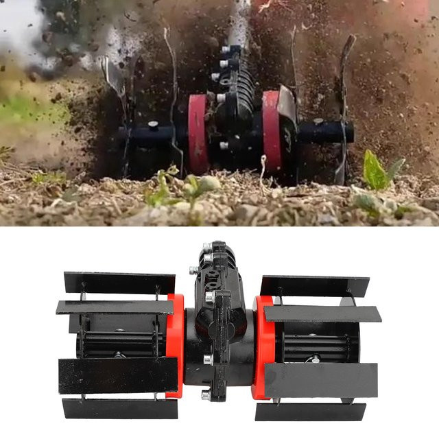 Gartenfräsen-Zubehör 9 Zähne Rasentrimmer Rad für Tiefpflügen und Jäten mit 26 mm und 28 mm Durchmesser - Bild 1