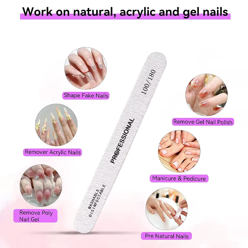 Auiezz DL Nagelfeilen aus Holz, Körnung 100/180 und 180/240, Unisex - Bild 2