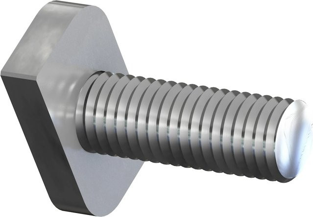 GS Terrassen Montagesysteme Dome Hammerkopfschraube Flach Bright in Silber, 20 Stück - Bild 1
