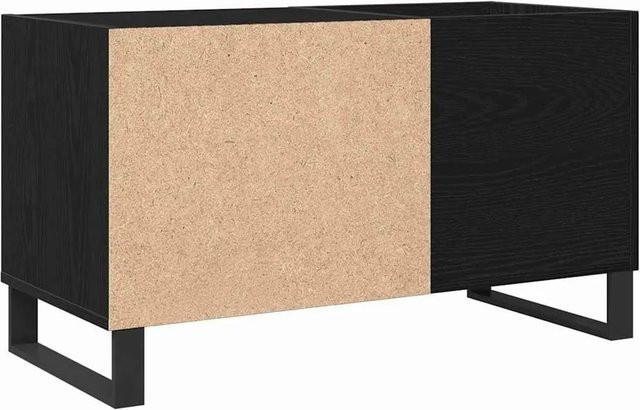 vidaXL Schallplattenschrank in Schwarz und Eichen-Optik, B/T/H: 85 x 38 x 48 cm - Bild 1