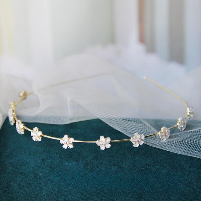 NATAWA Stirnband, Perle, Strass, Blume, weiß, Damen, Mädchen - Bild 1