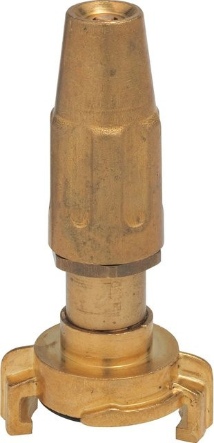 Stufenlos verstellbare Spritzdüse aus Messing in Gold, Anschluss 13 mm (1/2 Zoll) - Bild 1