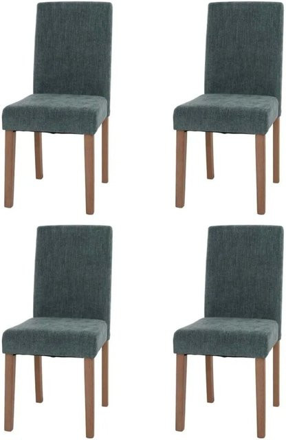 MCW 4er-Set Esszimmerstühle Littau aus Chenille mit Gummibaumholz-Beinen in Grün - Bild 2
