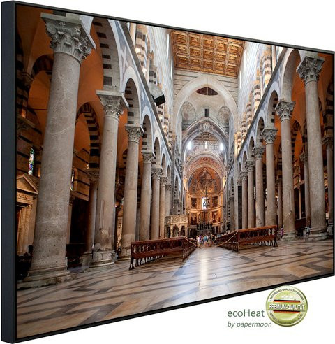 papermoon EcoHeat Infrarotheizung Kathedrale von Pisa mit Matt-Effekt in Bunt, App-Steuerung und Überhitzungsschutz - Bild 1