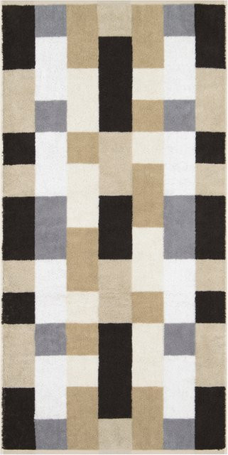 Handtuch SHADES Karo in Sand und Beige mit Karomuster aus Baumwolle - Bild 1