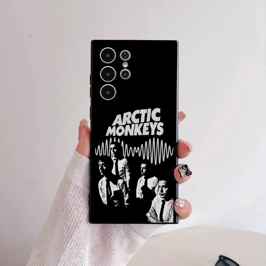 Logo A-Arctic M-Monkeys Handyhülle für Samsung Galaxy S25 S24 S23 S22 S21 S20 Ultra Plus 5G Frosted Non-Slip Full Soft Cover in Schwarz - Bild 2