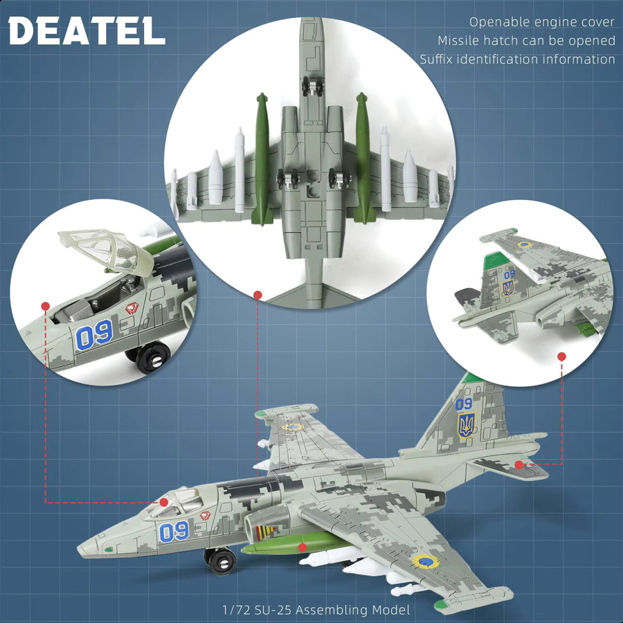 ZOCO SU-25 Frogfoot, Kunststoffmodellflugzeug, Maßstab 1:72 - Bild 3