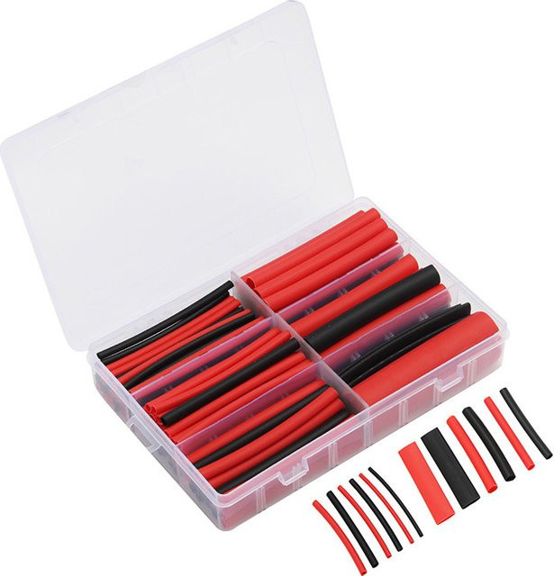 U-Angel-1988 Doppelwandiges Schrumpfschlauch-Set mit Klebstoff, 130 Stück, 6 Größen (Durchmesser: 1/16", 3/32", 1/8", 3/16", 1/4") - Bild 1