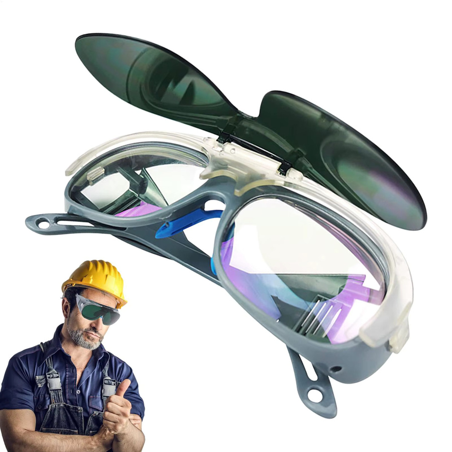 Schutzbrille für Schweißer und Löter mit Anti-Schock- und Spritzschutz sowie getönten Gläsern - Bild 2