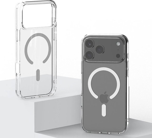Stoßfeste MagSafe magnetische Hülle für iPhone 17 Pro Max 16 15 14 13 12 11 Plus Air 16e in Transparent mit kabelloser Ladeunterstützung - Bild 1