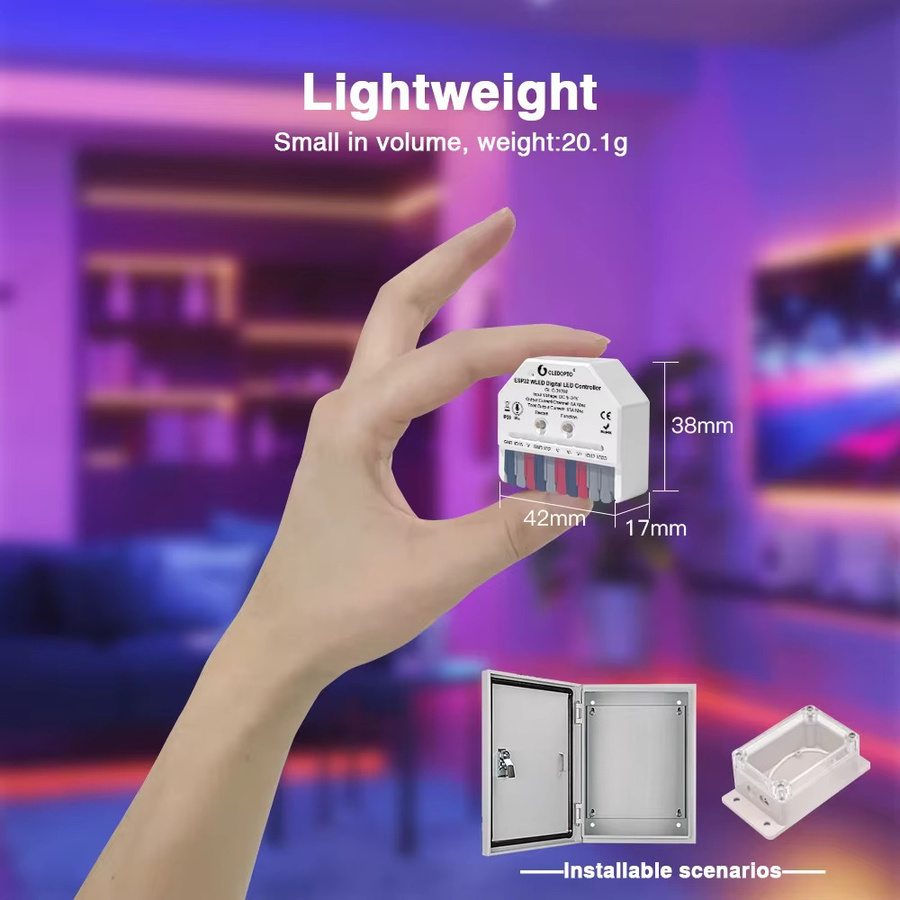 GLEDOPTO ESP32 Mini WLED Controller für dynamische RGB Musik Beleuchtung mit WiFi, kompatibel mit WS2811 WS2812 SK6812 TM1814 LED Streifen - Bild 2
