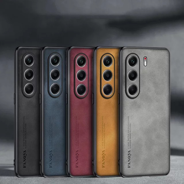 Luxus Handyhülle aus Schaffell, PU Leder und Silikon für Tecno Camon 40 Pro und Tecno Camon 40 Premier in Schwarz - Bild 1