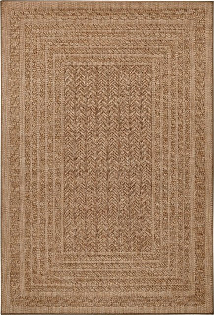 NYVI Teppich Forest wetterfest und pflegeleicht für Innen und Außen, Farbe: Beige Braun, B x T: 120 x 170 cm - Bild 1