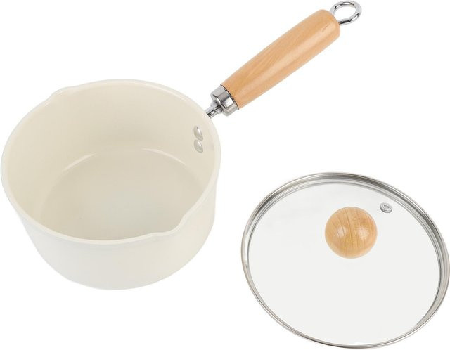 CosyHome Multifunktionaler Kochtopf mit Antihaftbeschichtung in Beige, stapelbar und aus Keramik und Stahl - Bild 1