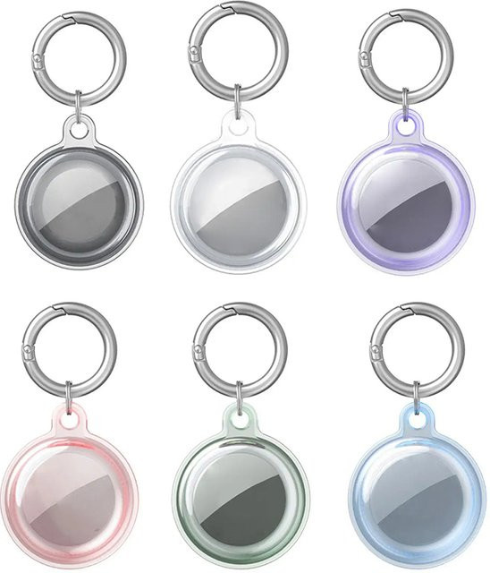 Apple Airtag Schutzhülle aus wasserdichtem TPU in Purple für deinen Schlüssel-Tracker - Bild 1