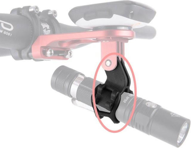 Fahrrad Lenker Clip Halterung für GoPro Action Kameras und LED Taschenlampen in Schwarz - Bild 1