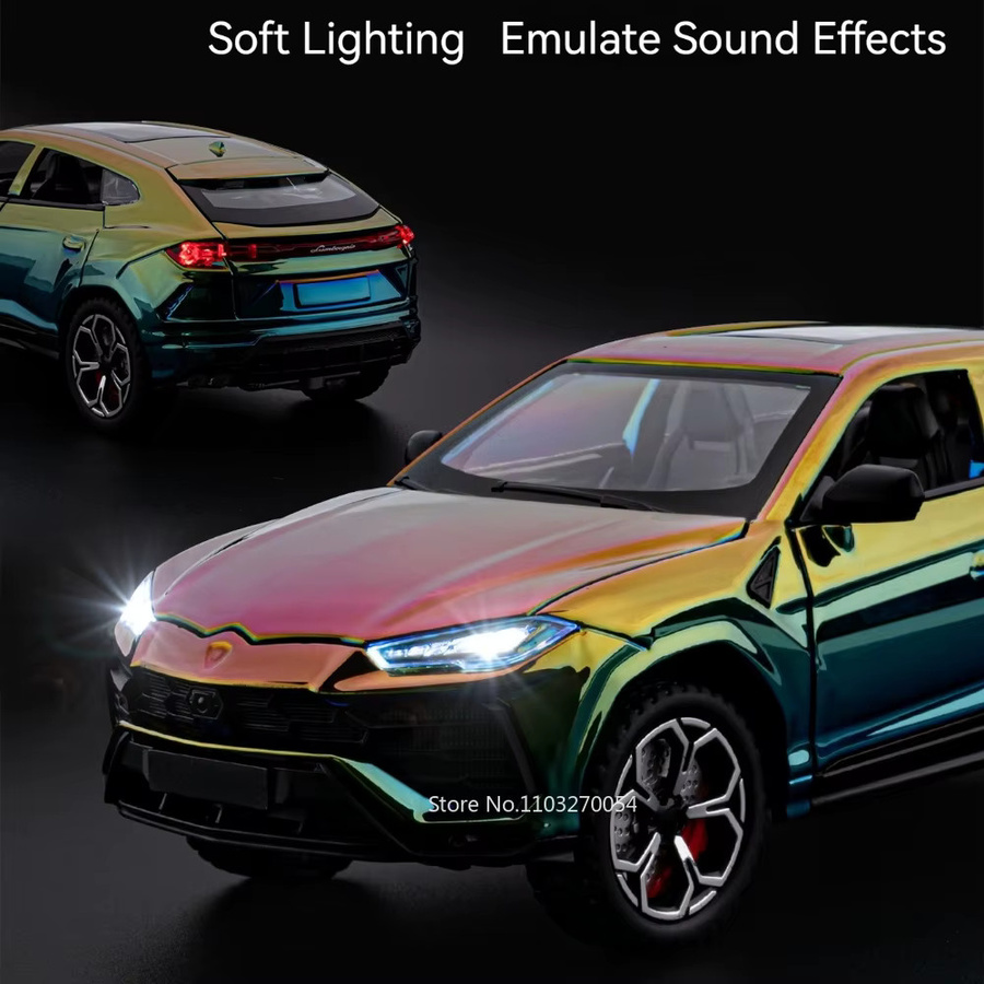 MAKEDA Lambor URUS Modellauto, 1:24, mit Licht und Sound, Gelb - Bild 2
