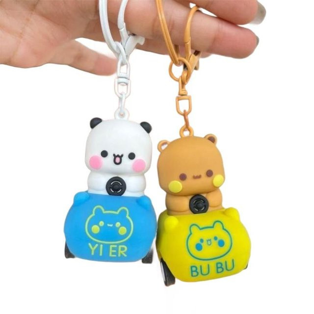 BC Pet Supplies Schlüsselanhänger Panda Bubu und Dudu, beige, Kinder - Bild 1