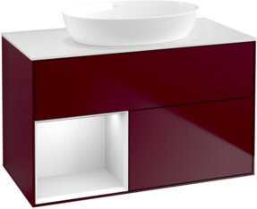 V&B Waschtischunterschrank Finion 100 in Weiß lackiert, B/T/H: 100 x 50,1 x 50,1 cm - Bild 1