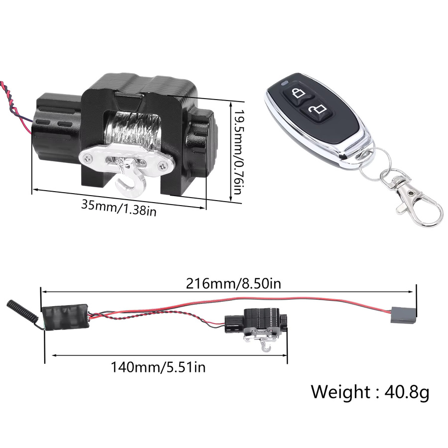 Fimonda RC Crawler Wireless Winch Kit, 1:18, Metall, Zubehör - Bild 2