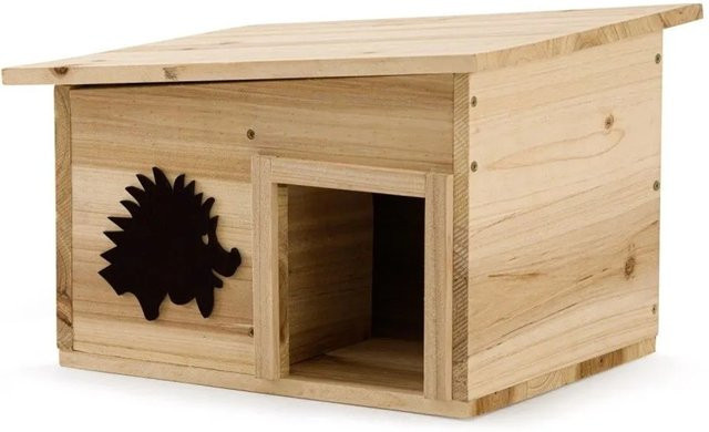 Moorland Igelhaus aus Tannenholz für die winterfeste Überwinterung, Braun/Grün, B: 32 cm, T: 26 cm - Bild 1