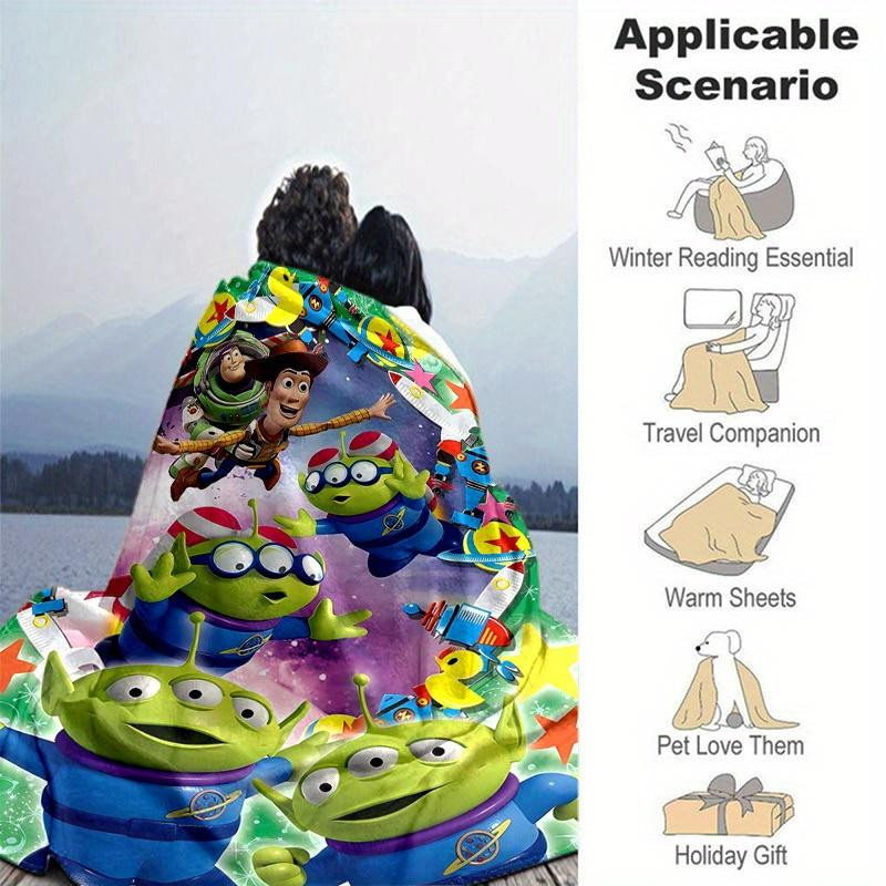 Yun Heng Three Toy Story Charaktere Kuscheldecke aus Flanell, Mehrfarbig, B x H: 150 x 200 cm - Bild 4