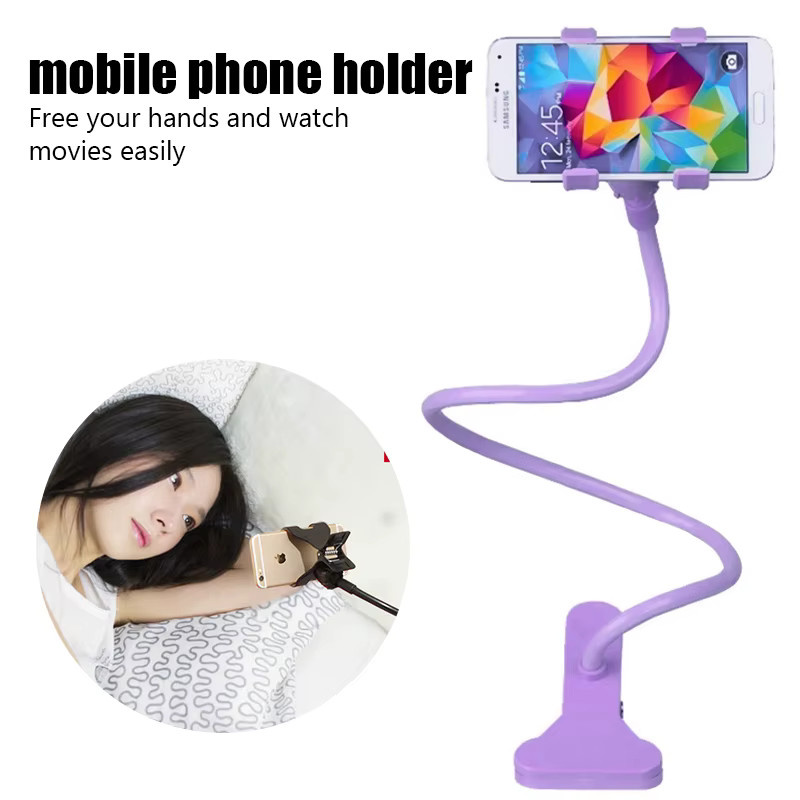 Universeller verstellbarer Handyhalter in Schwarz für Bett und Schreibtisch als flexibler Smartphone Ständer für Xiaomi und Huawei - Bild 5